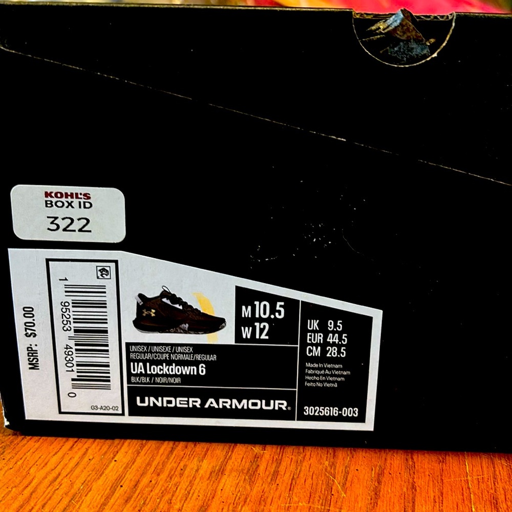 NWT $70 Under Armour Athletic Shoes Size 10.5 Mens